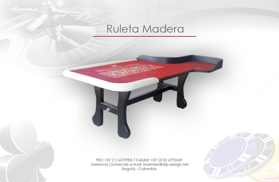 Mesa para casino Ruleta Madera